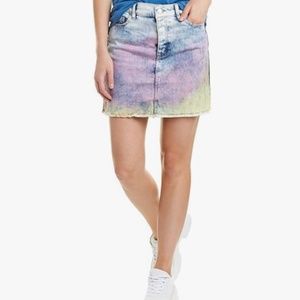Zadig & Voltaire Juicy Tie and Dye Denim Mini Skirt